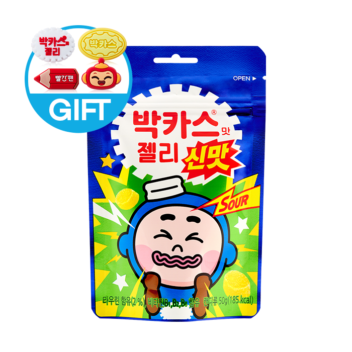 박카스맛 젤리X빨간펜신맛 1박스(50g  x 8ea)+(증정)지비츠 4ea
